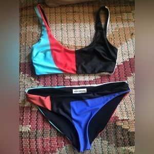 Mara Hoffman Colorblock Bikini set size M